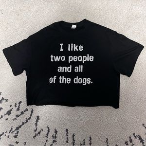 Dog lover crop shirt